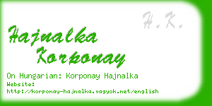 hajnalka korponay business card